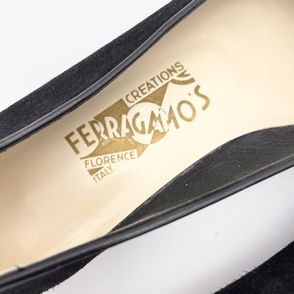 Salvatore Ferragamo Creations Ballet Flat CHERIE black SUEDE BALLET FLAT size 39 - Picture 4 of 13